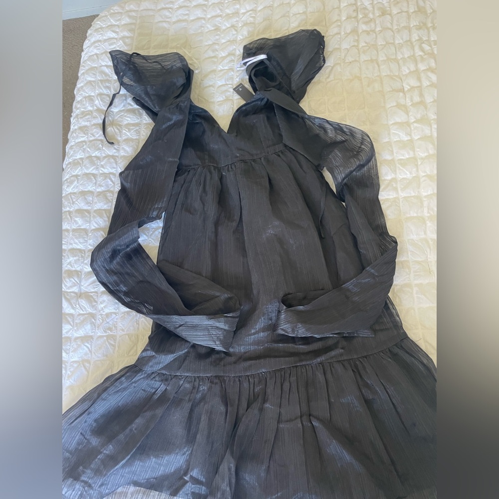 Lulu's Black Midi Dress - Picture 4 of 14